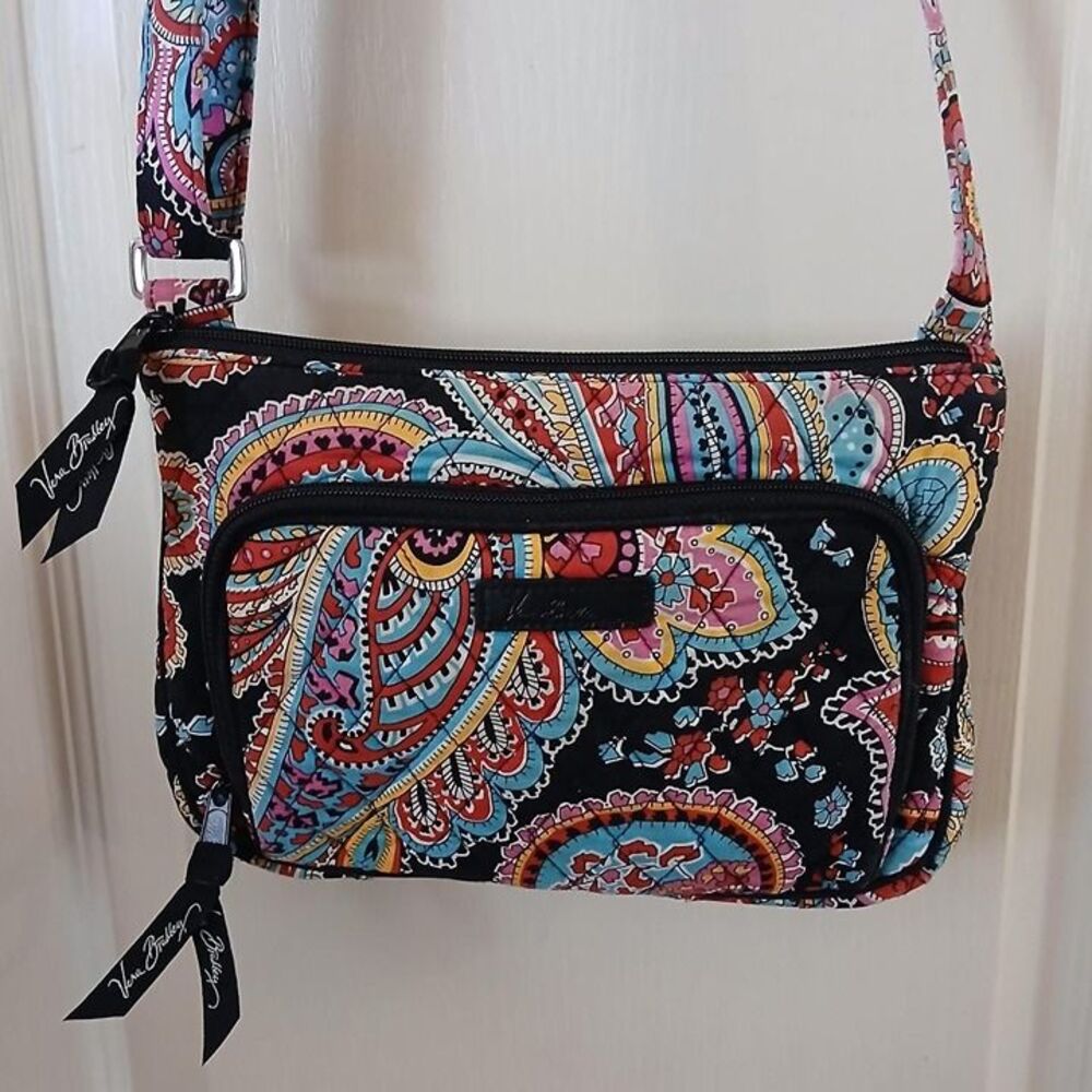 Vera Bradley Little Hipster Quilted Crossbody Bag Retired Parisian Paisley Print